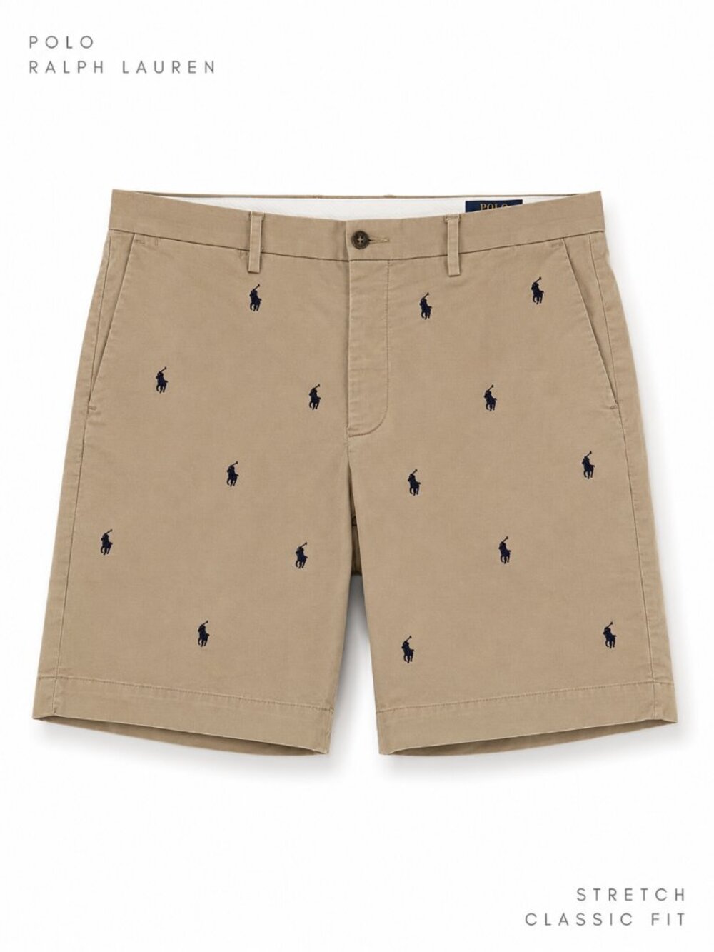 Polo Ralph Lauren Stretch Classic Fit Pony Embroidered Chino Shorts 33
